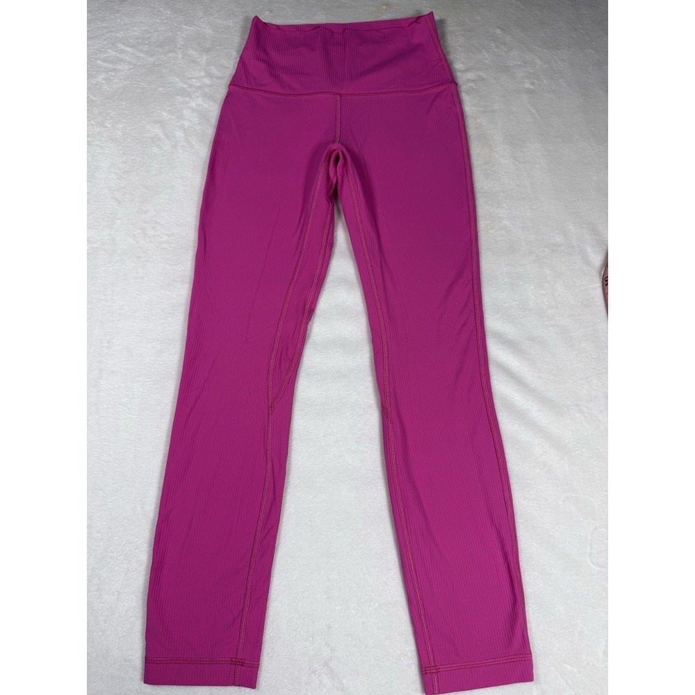 Lululemon Align Ribbed High-Rise Leggings Sonic Pink Size 4 25" Yoga Pants
